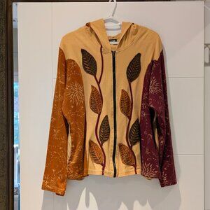 (1X) Leopards & Roses Hooded Zip Cardigan or Jacket